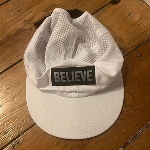 White running hat from Believe in the Run